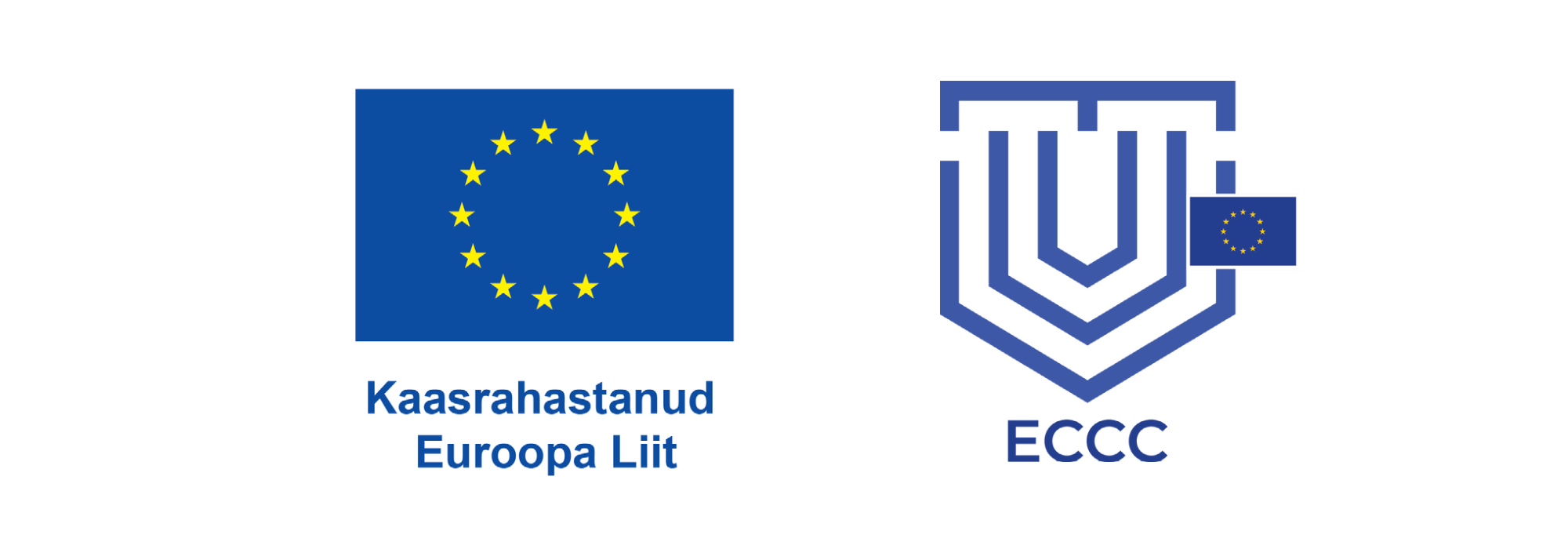ELi lipp kirjaga "Kaasrahastanud Euroopa Liit" ja Euroopa küberkompetentsikeskuse (ECCC) logo