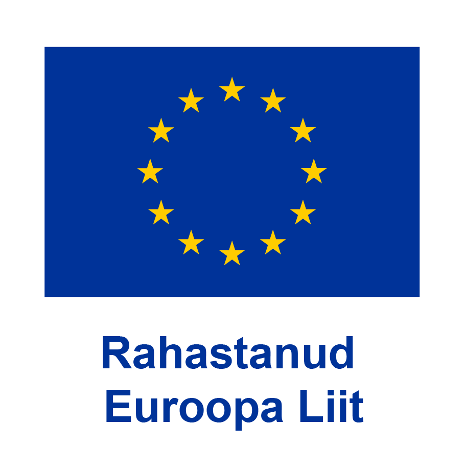ELi sinine lipp kollaste tähtedega ja kiri "Rahastanud Euroopa Liit"